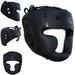 MRX Professional MMA Men Training Head Guard Judo Sparring Headgear Kickboxing Wrestling Boxing Helmet Protection for Face Forehead Ear Extra Thick Padded Cage Fighting Head Gear Black Small and Medium