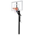 First Team Jam Turbo Steel-Glass In Ground Adjustable Basketball System44; Brick Red