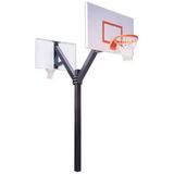 First Team Legend Jr. Extreme Dual Steel Double Sided In Ground Double Sided Fixed Height Basketball System44; Orange