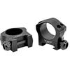 Warne 7200M Mountain Tech Ring Set 1 Diam Low 7075 T6 Aluminum Black Hardcoat Anodized