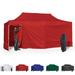 Red 10x20 Instant Canopy Tent and 4 Side Walls - Commercial Grade Aluminum Frame with Water-Resistant Canopy Top and Sidewall - Bag and Stake Kit Included (5 Color Options)