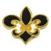 Navika Fleur De Lis Glitzy Ball Marker with Hat Clip (Black)