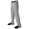 Alleson Athletics Boy s Relaxed Fit Baseball Pants with Braid (Grey/Dark Green Small)