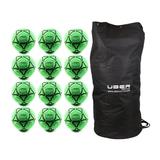 Uber Soccer Felt Indoor Soccer Ball Bundle - Set of 12 - Neon