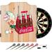 Coca Cola Dart Cabinet Set with Darts and Board Classic 6 Pack