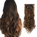S-noilite Full Head Clip Synthetic in Hair Extensions 8 Piece 18 Clips Hairpiece Long Curly Straight