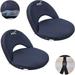 Nice C Stadium Seats Bleacher Chairs 10-Posisition Reclining with Shoulder Strap & Net Pocket (2 Pack of Black)