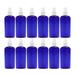 MoYo Natural Labs 8 Oz Large Mist Spray Bottle Refillable Reusable Empty 8 oz Fine Mist Bottle Cobalt Blue Oval 8 OZ ( Pack of 12 Blue )