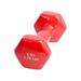 Color-coded vinyl-coated iron dumbbell red 6 lb 1 each