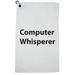 Computer Whisperer IT Expert Geek Golf Towel with Carabiner Clip