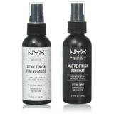 2 NYX Makeup Setting Spray MSS 01+02 Matte/Dewy Finish (Long Lasting) NEW