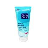 Clean & Clear Oil-Free Deep Action Cream Facial Cleanser with Salicylic Acid Acne Medication Cooling Face Wash for Deep Pore Cleansing of Acne-Prone Skin 6.5 oz