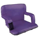 Home-Complete HC-3002-PURPLE Wide Stadium Seat Chair Bleacher Cushion with Padded Back Support - Purple
