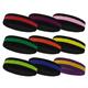 Couver Terry Cloth Striped Headband 2 Colored Head Sweatband - 6 Pieces Pack (Color in Random)