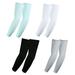 The Elixir Golf Arm Sleeves 4 Colors Assorted UV Protective Basketball Shooting Compression Sleeves (White Black Gray Light Blue)