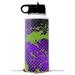 Skin Wrap Decal compatible with Hydro Flask Wide Mouth Bottle 32oz Halftone Splatter Green Purple (BOTTLE NOT INCLUDED)