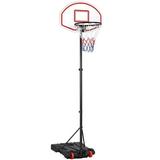 SMILE MART Height Adjustable Portable Basketball Hoop with Wheels for Kids Indoor and Outdoor Multiple Trim Colors
