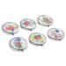 GOGO 6 Sets/Pack Makeup Pocket Compact Mirror With Gift Box Best Wedding Bridesmaid Gifts-Flower 6SETS