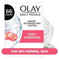 Olay Skincare Daily Hydrating Cleansing Facial Wipes All Skin Types Fragrance-Free 66 Count