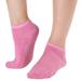 Yoga Socks 2 PAIR Pilate Socks Non Slip Sticky Socks with Grip Ideal for Dance Fitness No Slip Non Skid Socks FREE Eyeglass Pouch by Juniper s Secret. (5-8 Pink)