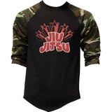 Men s Comic Jiu Jitsu KT T29 Camo Raglan Baseball T-Shirt 3X-Large Camo