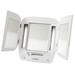 5X-1X Euro Fluorescent Lighted Makeup Mirror White