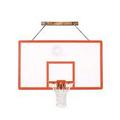 First Team FoldaMount82 Performance Steel-Fiberglass Side Folding Wall Mounted Basketball System44; Sienna Orange