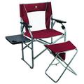 GCI Outdoor 3-Position Reclining Director s Camping Chair with Ottoman Cinnamon