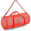 Champion Sports Mesh Duffle Gym Bag Breathable Gear and Equipment Bag 15 x 36 Red