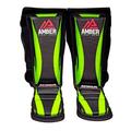 Amber Fight Gear Contender Training Muay Thai Shin and Instep For Muay Thai Kickboxing Protective Training Sparring Shin Guards Pair Large/XL