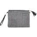 StylesILove Women Stylish Crossbody Clutch Pouch Cosmetic Bag Card Holder Multi-use Bag with Adjustable Shoulder Strap and Wrist Strap (Black Glen Check)