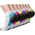 OLENNZ Compression Running Socks For Men & Women 7 Pack L-XL Athletic Travel& Medical