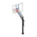 First Team Force Pro Steel-Glass In Ground Adjustable Basketball System44; Sienna Orange