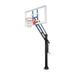 First Team Force Pro Steel-Glass In Ground Adjustable Basketball System44; Sienna Orange