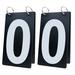 GOGO 2 Sets Waterproof Flip Scoreboard Numbers 4 x 7 inch Visible White Number 0-9 Double Sides