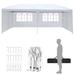 UBesGoo Pop Up Canopy Party Tent 10 x 20 White with 4 Removable Sidewalls
