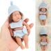 Gustave 6inch Reborn Baby Dolls Mini Newborn Silicone Realistic Full Body Doll Real Life Sleeping Baby Dolls Toys Kids Children Gifts