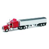 New Ray 1/32 Red Kenworth W900 Semi Truck with Grain Hopper Trailer NWR10773