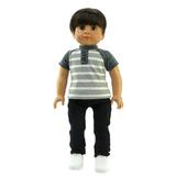 Stripe Tshirt and Pants Set For 18 Inch Dolls