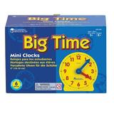 Learning Resources Big Time Student Learning Mini Clocks 4 Inches Set of 6