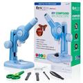 IQCREWÂ® 15x Kids Beginner Do-It-Yourself Build and Learn Toy Microscope with Accessory Kit