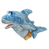 Aurora - Medium Blue Hand Puppet - 11.5 Sharky - Interactive Stuffed Animal
