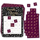 Big Dot of Happiness Elegant Thankful for Friends - Bingo Cards and Markers - Friendsgiving Thanksgiving Party Bingo Game - Set of 18