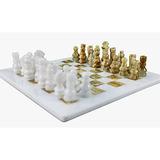 RADICALn Handmade White and Green Onyx Weighted Full Chess Game Set Staunton and Ambassador Gift Style Marble Tournament Chess Sets for Adults - Non Wooden - Non Magnetic - Not Backgammon - Non Glass
