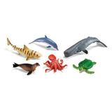 Learning Resources Jumbo Ocean Animals I Octopus Whale Shark Sea Turtle Seal and Dolphin 6 Animals Multicolor 12 W in