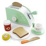 Imagination Generation Wood Eats! Pop-Up Toaster Breakfast Playset | Food Toys Pretend Play