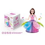 PRINCESS DOLL DANCING LOVELY GIRL TOY SNOW DANCE ROTATING AND FLOWER SKIRT BLOSSOMING WITH WONDERFUL FLASHING LIGHTS