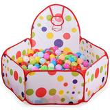 TrendBox 200 Ocean Balls + 1.5M Collapsible Ocean Ball Basketball Tent Play Pit House Foldable For Baby Children Kids Creativity (Ship From USA)