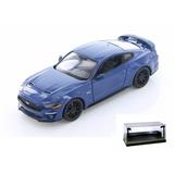 Diecast Car w/LED Display Case - 2018 Ford Mustang GT Hard Top Blue - Showcasts 79352BU - 1/24 Scale Diecast Model Toy Car