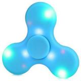 LED Light Switch MINI Bluetooth Speaker Music light up Fidget Spinner EDC Hand Spinner For Autism And Kids Adult Fidget Toy (Blue)